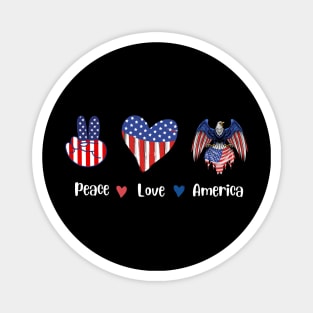 peace love america, united state, gift for teachers Magnet